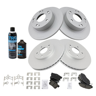 TRQ® - Front and Rear Disc Brake Kit with Ceramic Pads