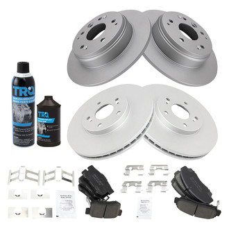 TRQ® - Front and Rear Disc Brake Kit with Ceramic Pads