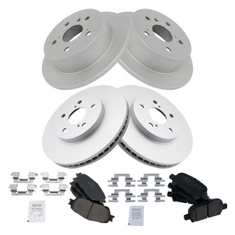 TRQ® - Front and Rear Disc Brake Kit with Ceramic Pads