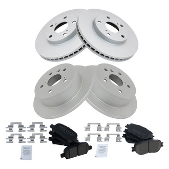 TRQ® - Front and Rear Disc Brake Kit with Ceramic Pads