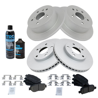 TRQ® - Front and Rear Disc Brake Kit with Ceramic Pads