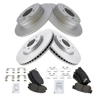 TRQ® - Front and Rear Disc Brake Kit with Ceramic Pads