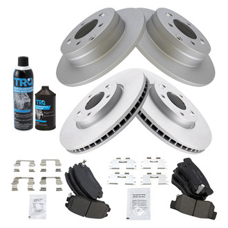 TRQ® - Front and Rear Disc Brake Kit with Ceramic Pads