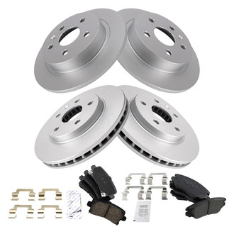 TRQ® - Front and Rear Disc Brake Kit with Ceramic Pads