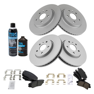 TRQ® - Front and Rear Disc Brake Kit with Ceramic Pads