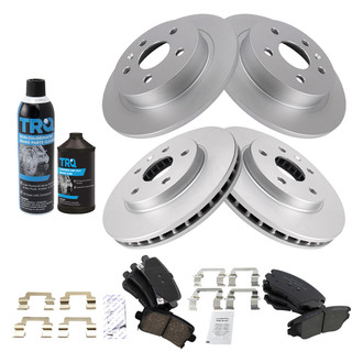 TRQ® - Front and Rear Disc Brake Kit with Ceramic Pads