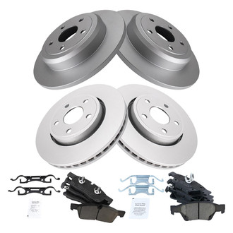 TRQ® - Front and Rear Disc Brake Kit with Ceramic Pads