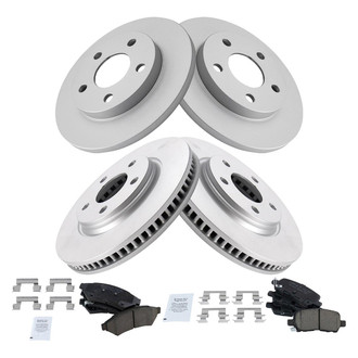 TRQ® - Front and Rear Disc Brake Kit with Ceramic Pads