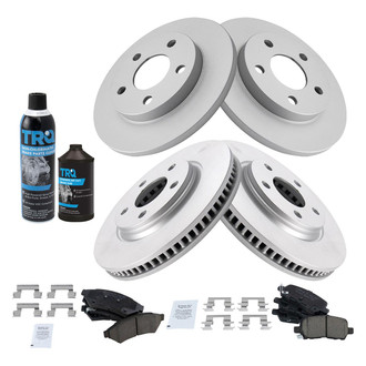 TRQ® - Front and Rear Disc Brake Kit with Ceramic Pads