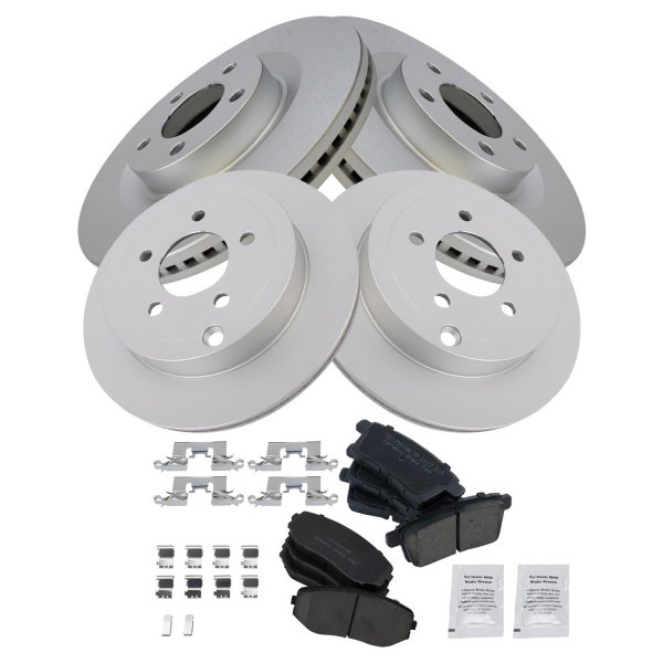 TRQ® - Front and Rear Disc Brake Kit with Ceramic Pads