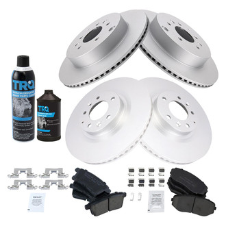 TRQ® - Front and Rear Disc Brake Kit with Ceramic Pads
