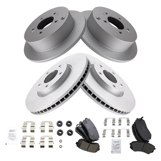 TRQ® - Front and Rear Disc Brake Kit with Ceramic Pads