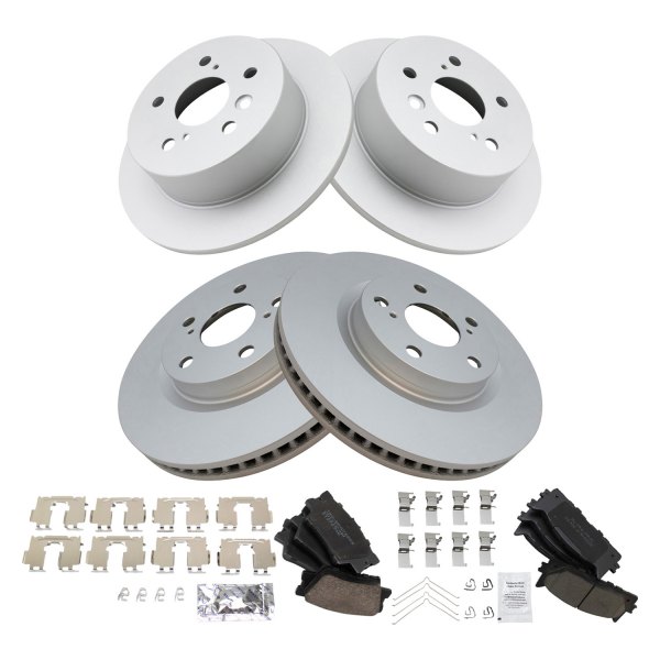 TRQ® - Front and Rear Disc Brake Kit with Ceramic Pads