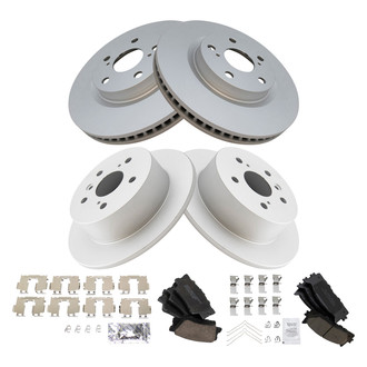 TRQ® - Front and Rear Disc Brake Kit with Ceramic Pads