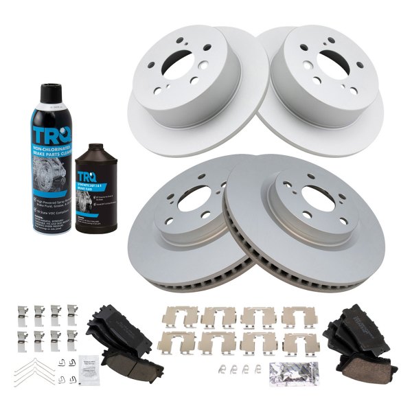 TRQ® - Front and Rear Disc Brake Kit with Ceramic Pads