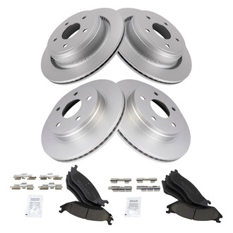 TRQ® - Front and Rear Disc Brake Kit with Ceramic Pads