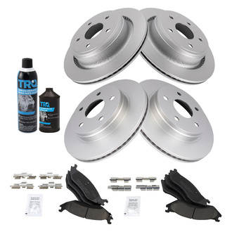 TRQ® - Front and Rear Disc Brake Kit with Ceramic Pads
