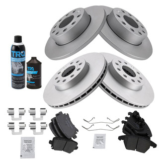 TRQ® - Front and Rear Disc Brake Kit with Ceramic Pads