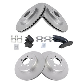 TRQ® - Front and Rear Disc Brake Kit with Ceramic Pads