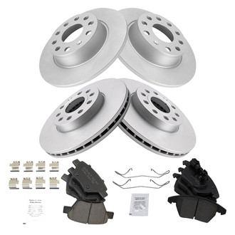 TRQ® - Front and Rear Disc Brake Kit with Ceramic Pads