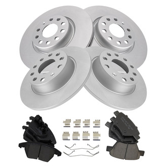 TRQ® - Front and Rear Disc Brake Kit with Ceramic Pads