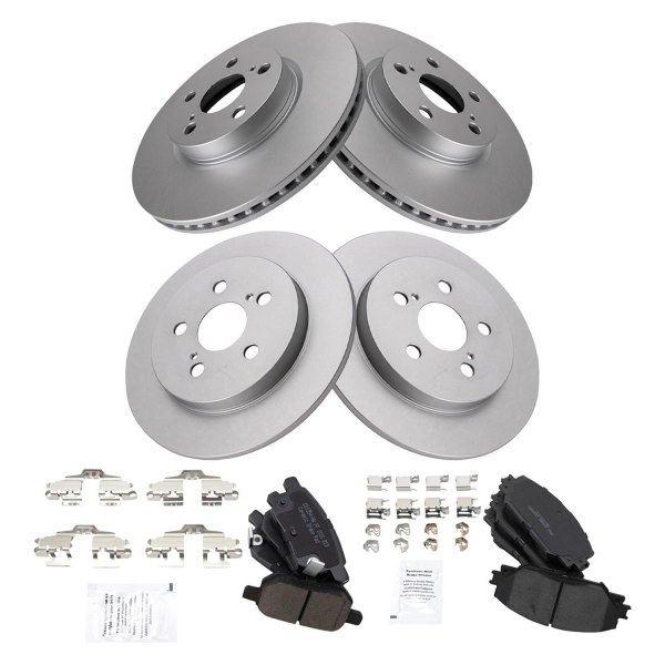 TRQ® - Front and Rear Disc Brake Kit with Ceramic Pads