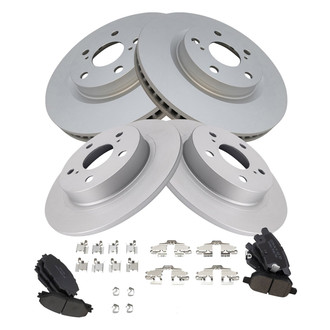 TRQ® - Front and Rear Disc Brake Kit with Ceramic Pads