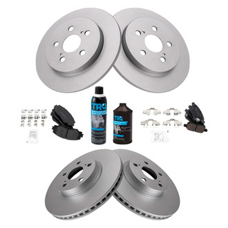 TRQ® - Front and Rear Disc Brake Kit with Ceramic Pads