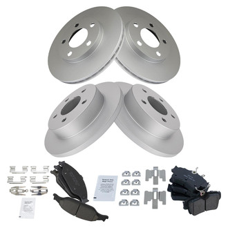 TRQ® - Front and Rear Disc Brake Kit with Ceramic Pads
