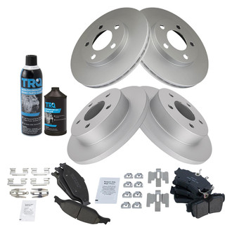 TRQ® - Front and Rear Disc Brake Kit with Ceramic Pads