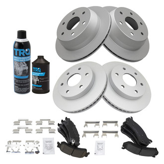 TRQ® - Front and Rear Disc Brake Kit with Ceramic Pads