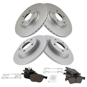 TRQ® - Front and Rear Disc Brake Kit with Ceramic Pads