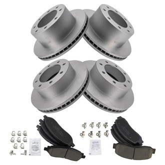 TRQ® - Front and Rear Disc Brake Kit with Ceramic Pads