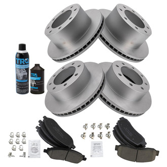 TRQ® - Front and Rear Disc Brake Kit with Ceramic Pads
