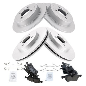 TRQ® - Front and Rear Disc Brake Kit with Ceramic Pads