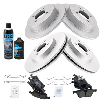 TRQ® - Front and Rear Disc Brake Kit with Ceramic Pads
