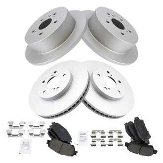 TRQ® - Front and Rear Disc Brake Kit with Ceramic Pads