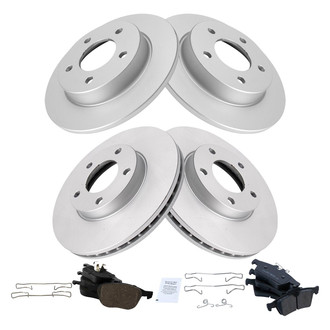 TRQ® - Front and Rear Disc Brake Kit with Ceramic Pads