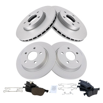 TRQ® - Front and Rear Disc Brake Kit with Ceramic Pads