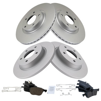 TRQ® - Front and Rear Disc Brake Kit with Ceramic Pads