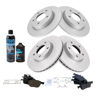 TRQ® - Front and Rear Disc Brake Kit with Ceramic Pads