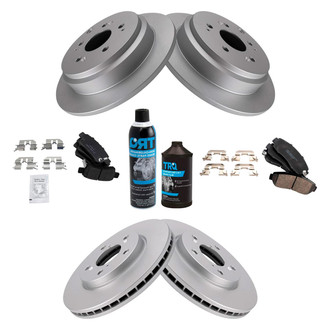 TRQ® - Front and Rear Disc Brake Kit with Ceramic Pads