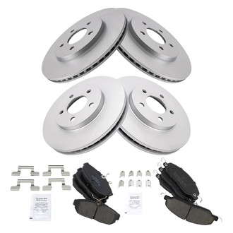 TRQ® - Front and Rear Disc Brake Kit with Ceramic Pads