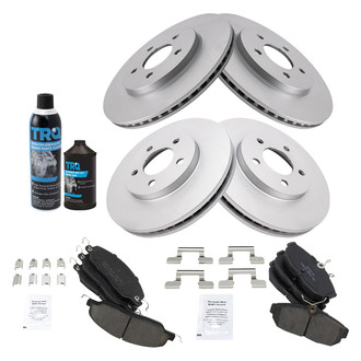 TRQ® - Front and Rear Disc Brake Kit with Ceramic Pads
