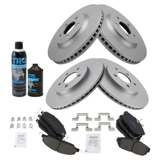 TRQ® - Front and Rear Disc Brake Kit with Ceramic Pads