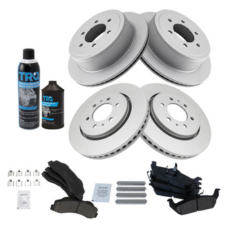 TRQ® - Front and Rear Disc Brake Kit with Ceramic Pads