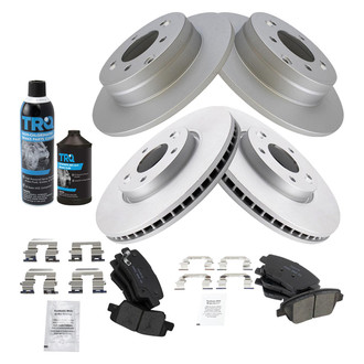 TRQ® - Front and Rear Disc Brake Kit with Ceramic Pads