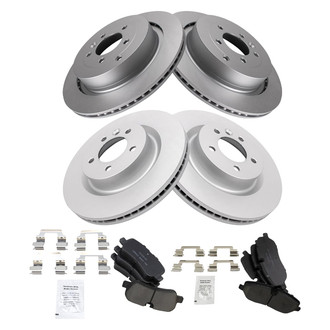 TRQ® - Front and Rear Disc Brake Kit with Ceramic Pads