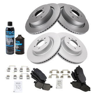 TRQ® - Front and Rear Disc Brake Kit with Ceramic Pads