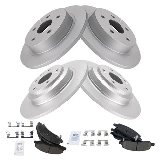 TRQ® - Front and Rear Disc Brake Kit with Ceramic Pads